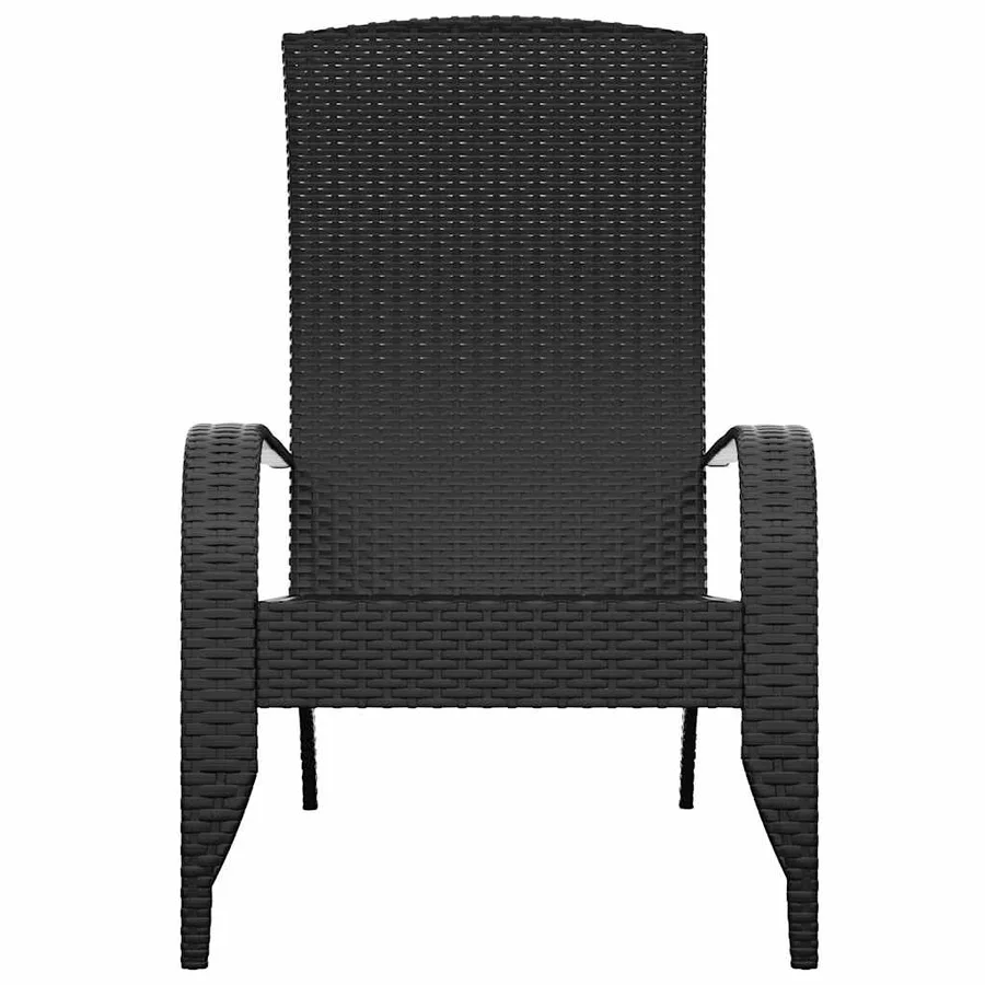 Chaise de jardin Adirondack en polyrotin noir - 3