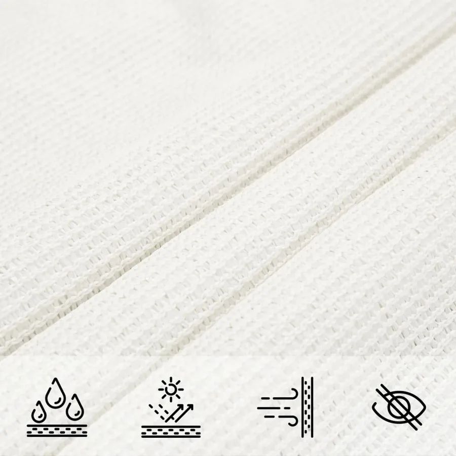 Voile d'ombrage 160 g/m² Blanc 2,5x2,5x3,5 m PEHD - 7