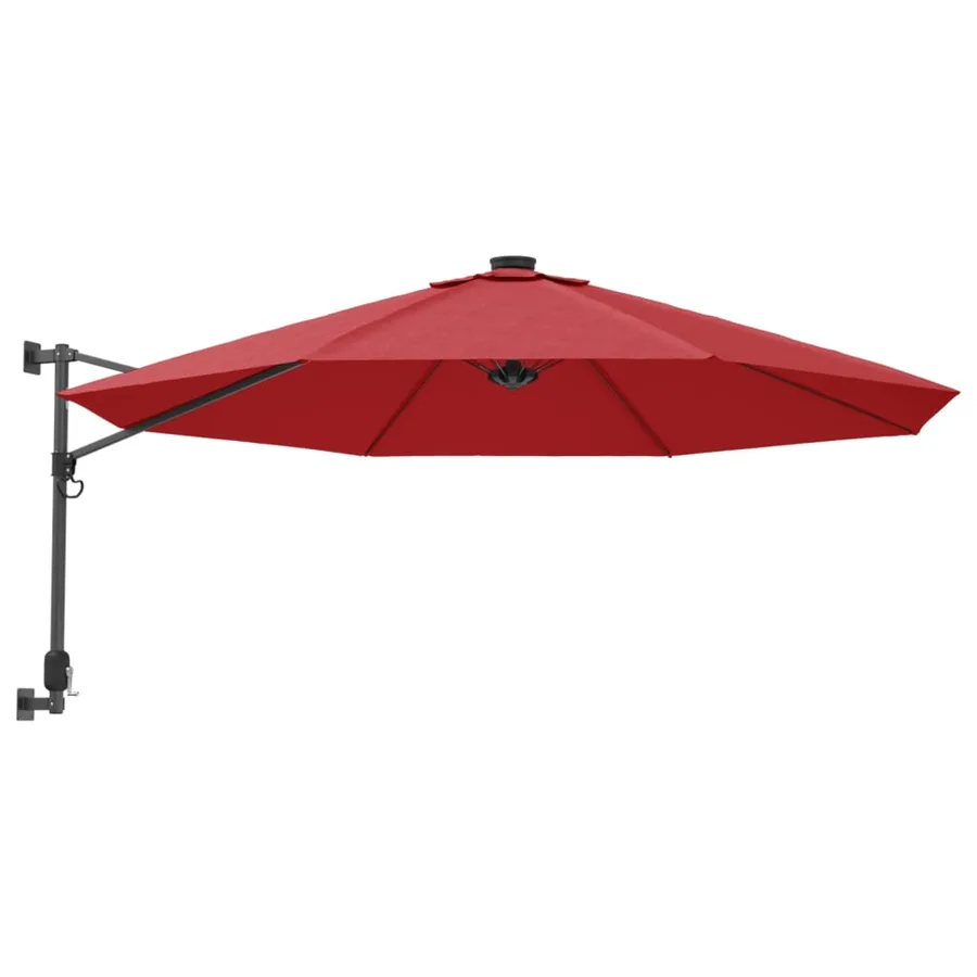 Parasol mural rouge vif 290 cm - 2