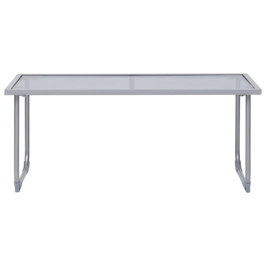 Salon de jardin 4 pcs Tissu et acier Crème - 11