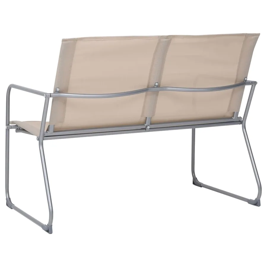 Salon de jardin 4 pcs Tissu et acier Crème - 4