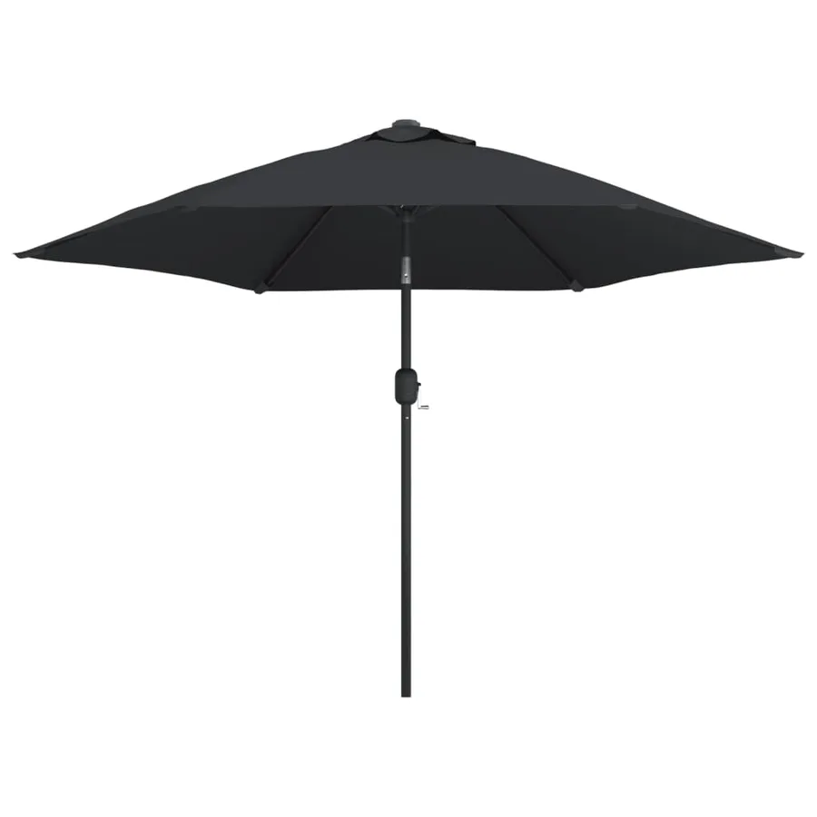 Parasol d'extérieur avec poteau en métal 300 cm Noir - 2