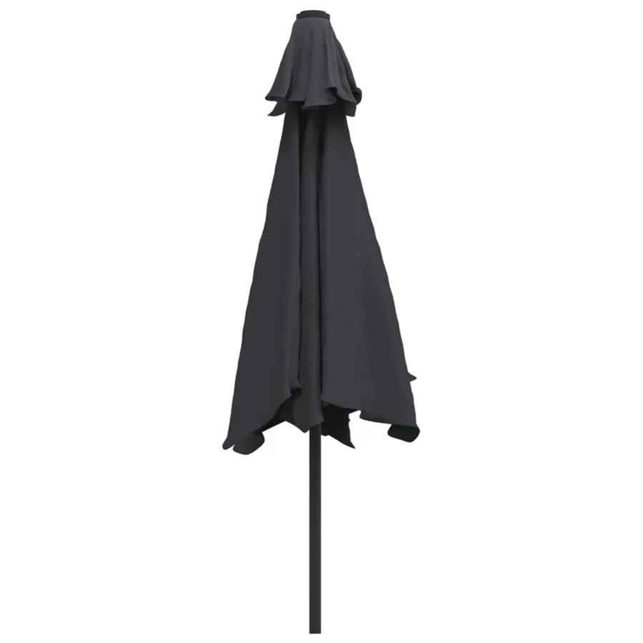 Parasol d'extérieur avec poteau en métal 300 cm Noir - 4