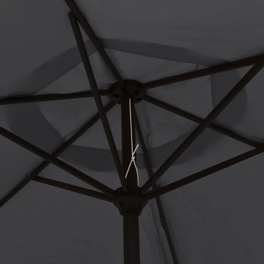 Parasol d'extérieur avec poteau en métal 300 cm Noir - 5