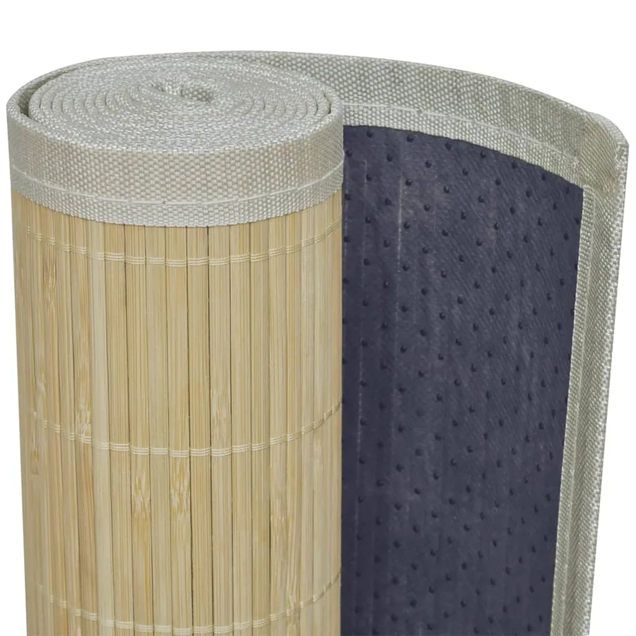 Tapis en bambou naturel à latte rectangulaire 80 x 300 cm - 4