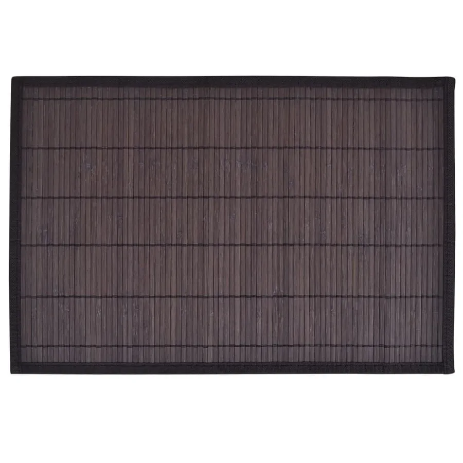 Napperons 6 pcs Bambou 30x45 cm Marron foncé - 2