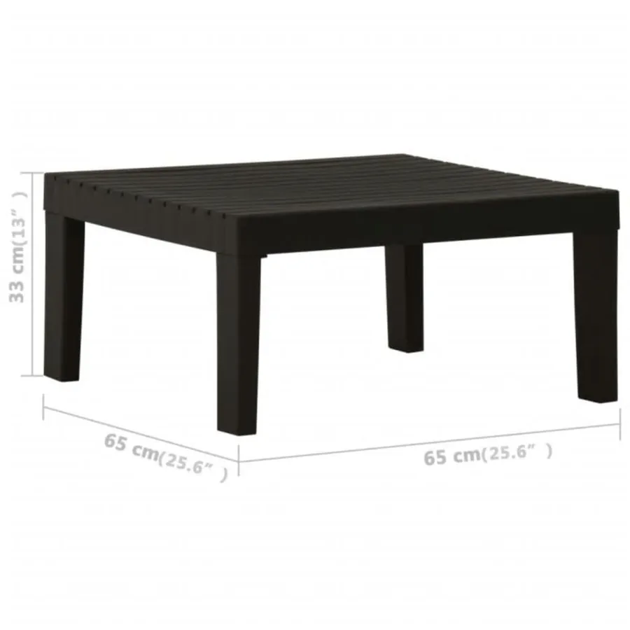 Salon de jardin 6 pcs avec coussins Plastique Gris - 11