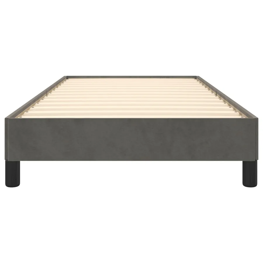 Cadre de lit sans matelas gris foncé 90x200 cm velours - 5