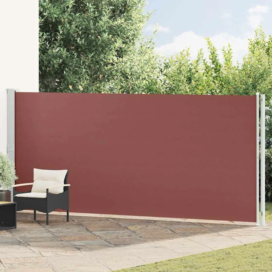Auvent latéral rétractable de patio 180x600 cm Marron