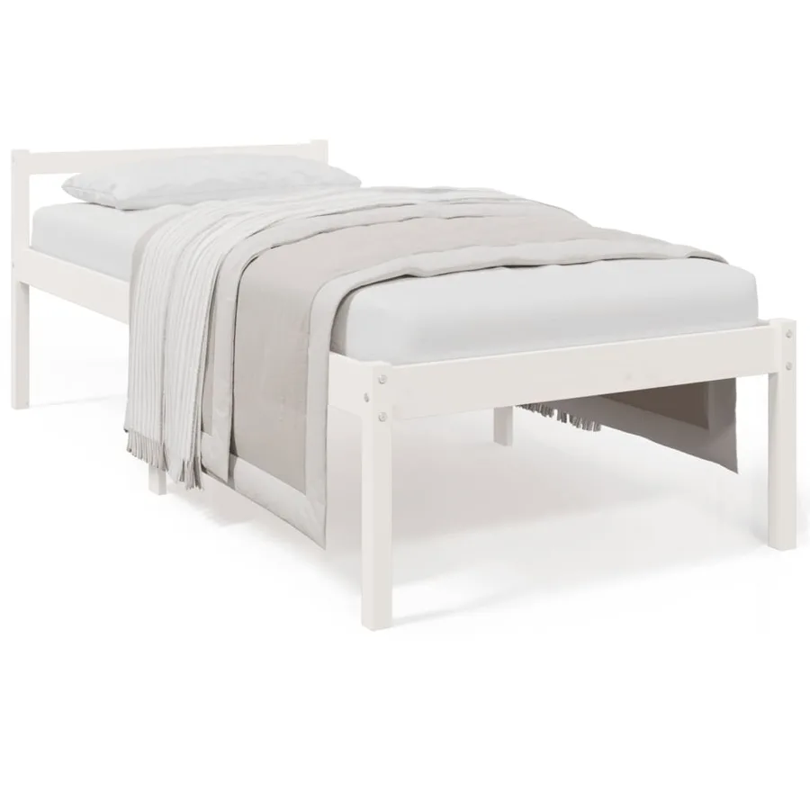 Lit pour personne âgée sans matelas blanc 75x190 cm - 2