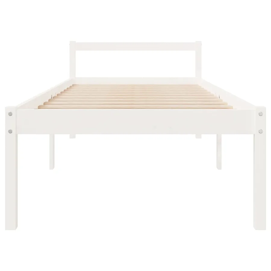 Lit pour personne âgée sans matelas blanc 75x190 cm - 4