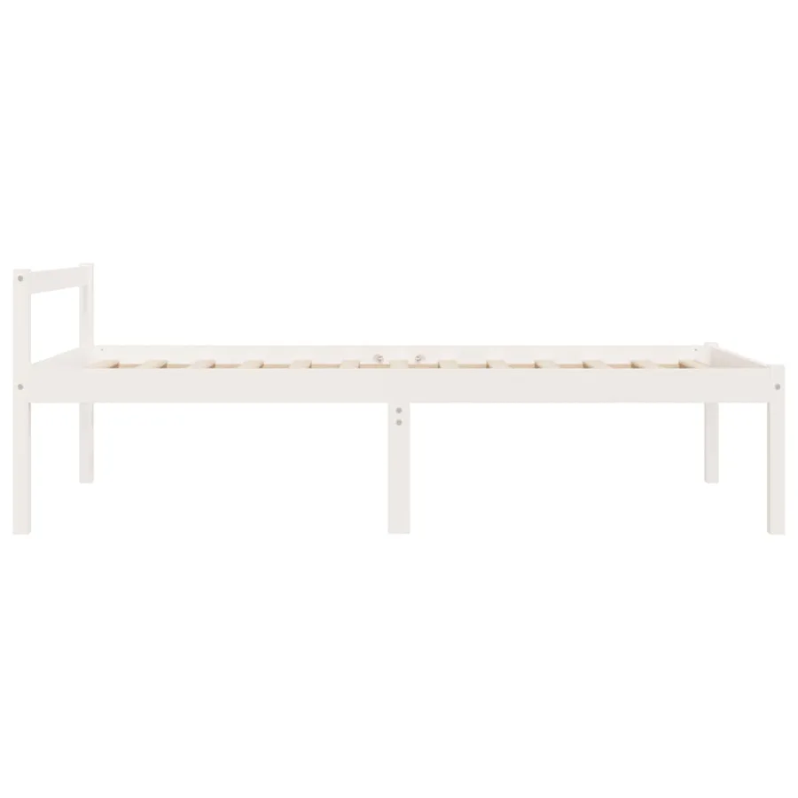Lit pour personne âgée sans matelas blanc 75x190 cm - 6