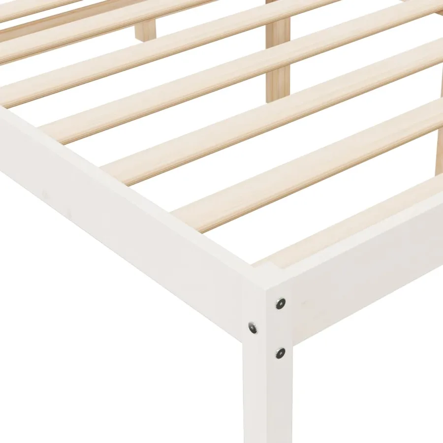 Lit pour personne âgée sans matelas blanc 75x190 cm - 7