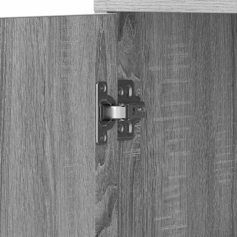 Armoire de bain Sonoma gris 30x30x183,5 cm Bois d'ingénierie - 12