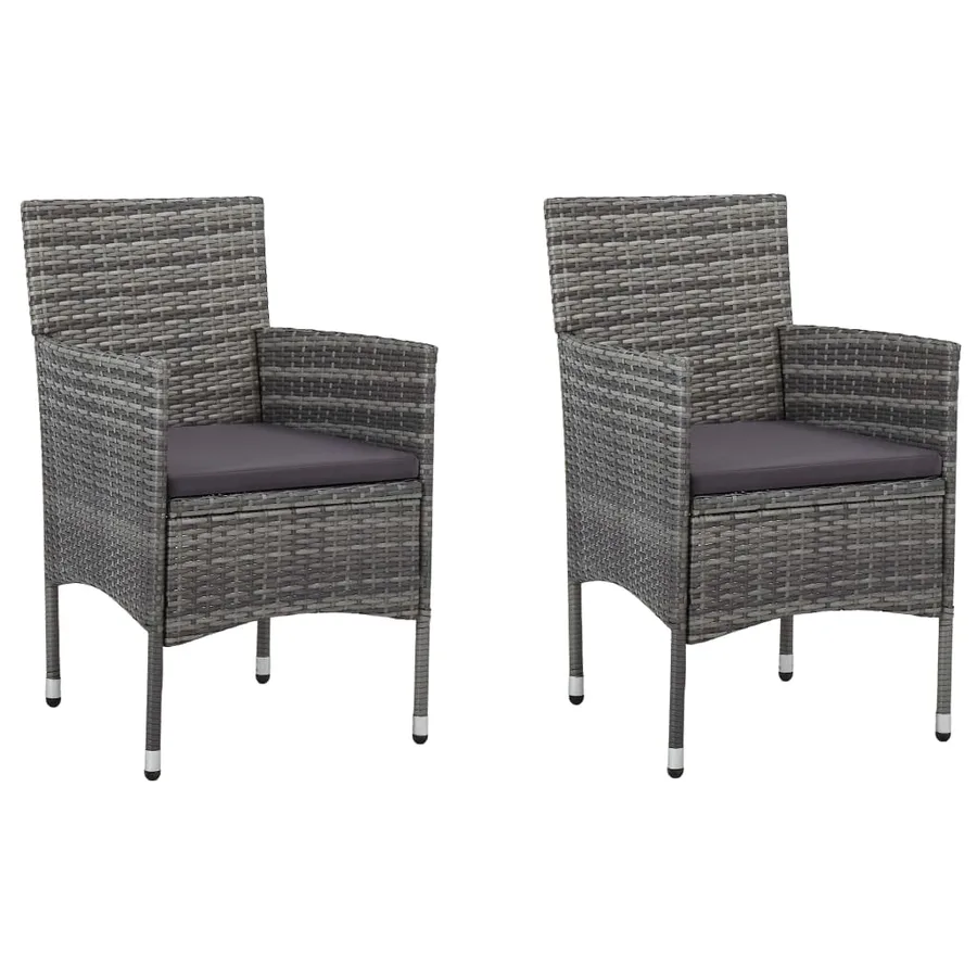 Ensemble à manger de jardin 3 pcs Gris - 3