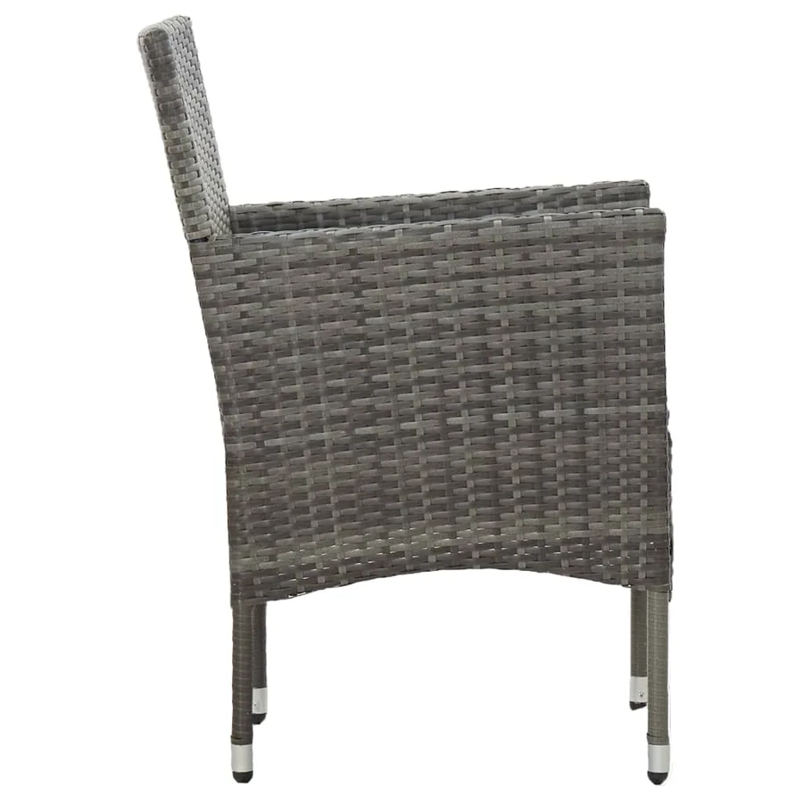 Ensemble à manger de jardin 3 pcs Gris - 6