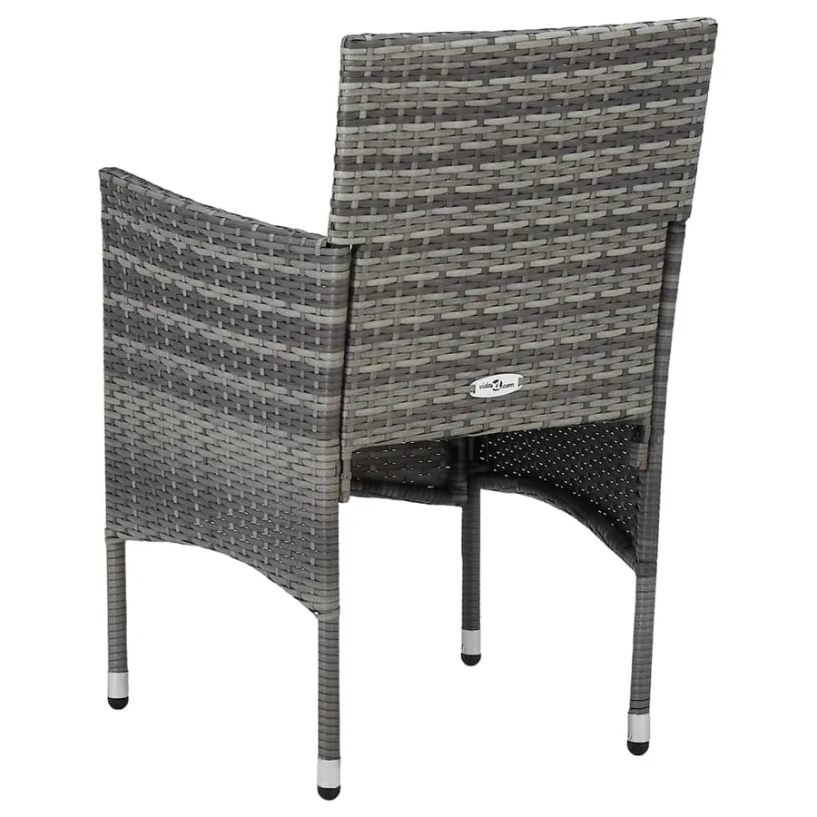 Ensemble à manger de jardin 3 pcs Gris - 7