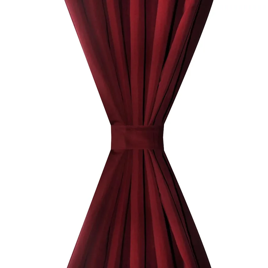 2 pcs Rideau à Passant Micro Satin Bordeaux 140 x 175 cm - 3