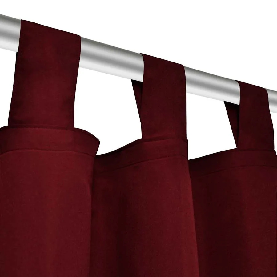 2 pcs Rideau à Passant Micro Satin Bordeaux 140 x 175 cm - 4