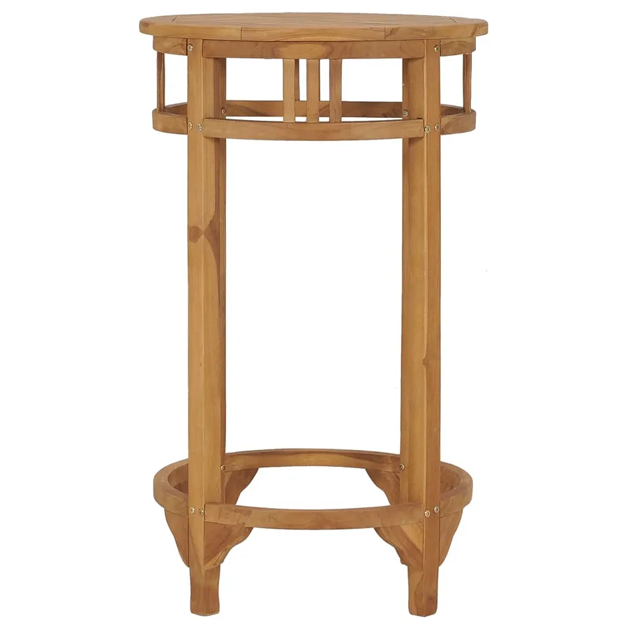 Table de bar Ø 60 cm Bois de teck solide - 2