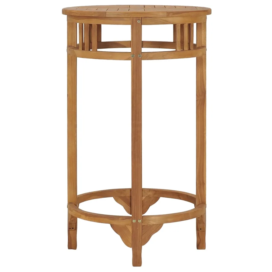 Table de bar Ø 60 cm Bois de teck solide - 3