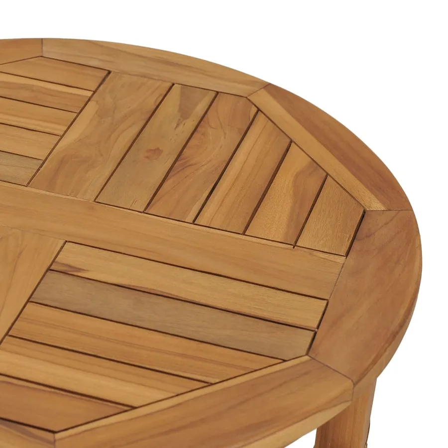 Table de bar Ø 60 cm Bois de teck solide - 4