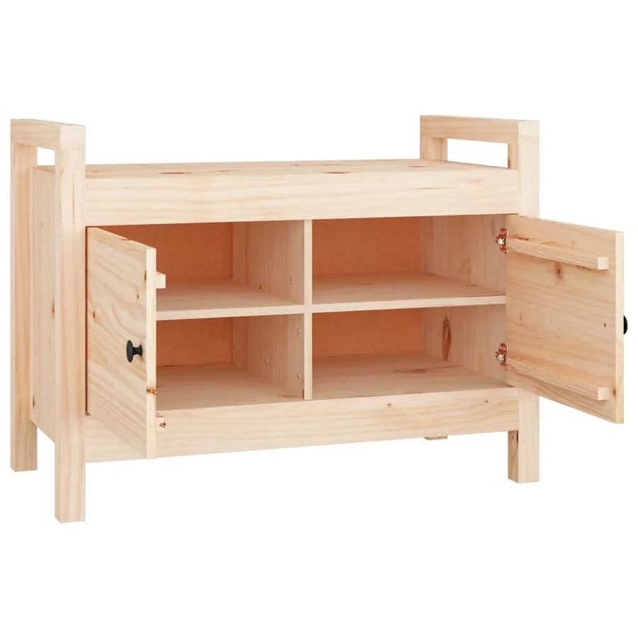 Banc d'entrée 80x40x60 cm Bois de pin massif - 4