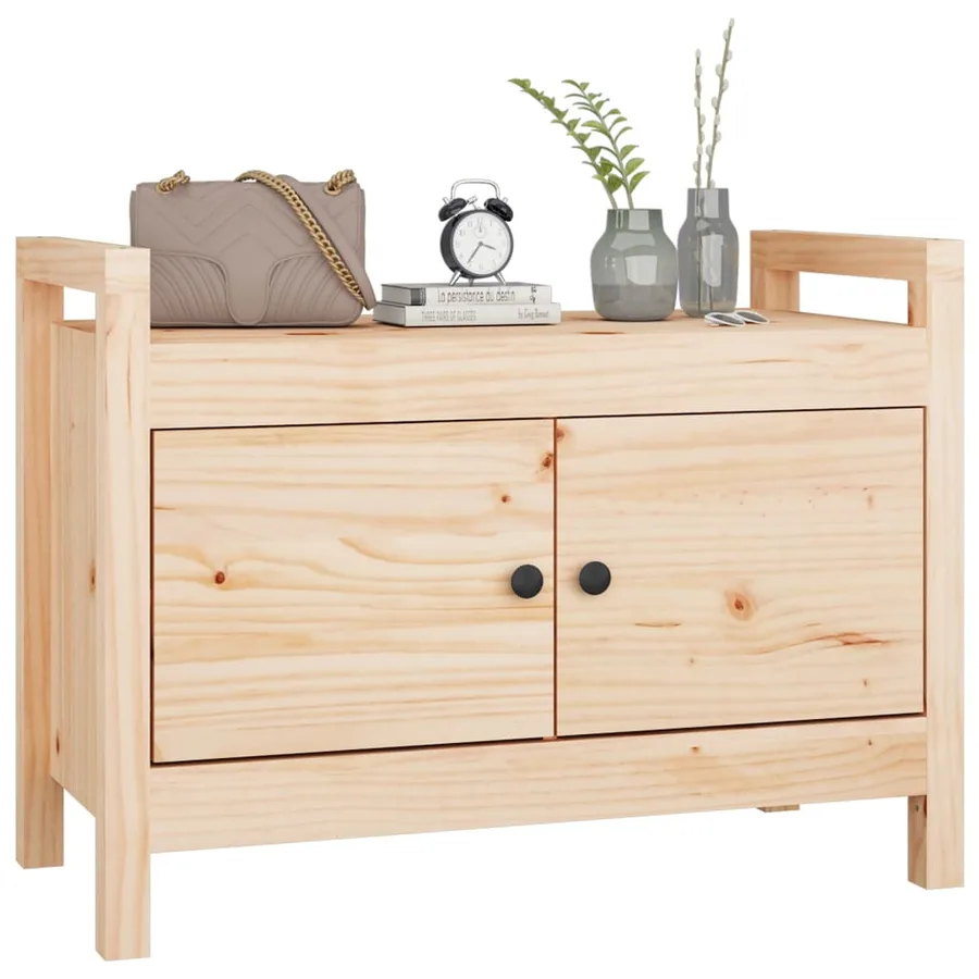 Banc d'entrée 80x40x60 cm Bois de pin massif - 8