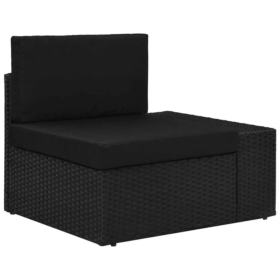 Salon de jardin 5 pcs Résine tressée Noir - 7