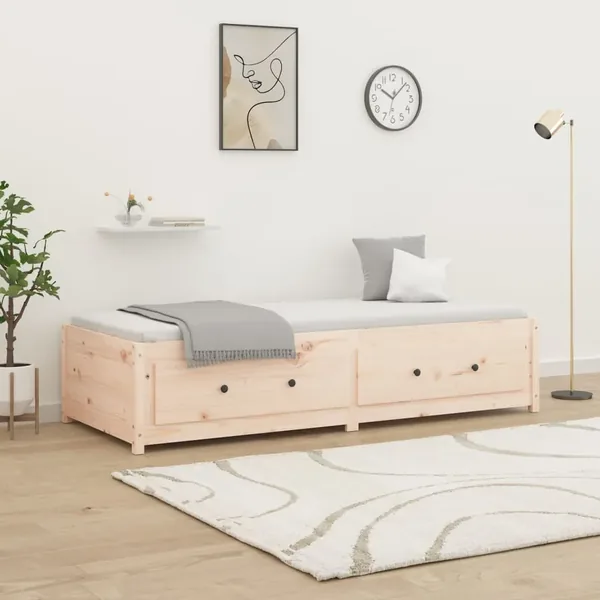 Lit de jour sans matelas 80x200 cm bois de pin massif