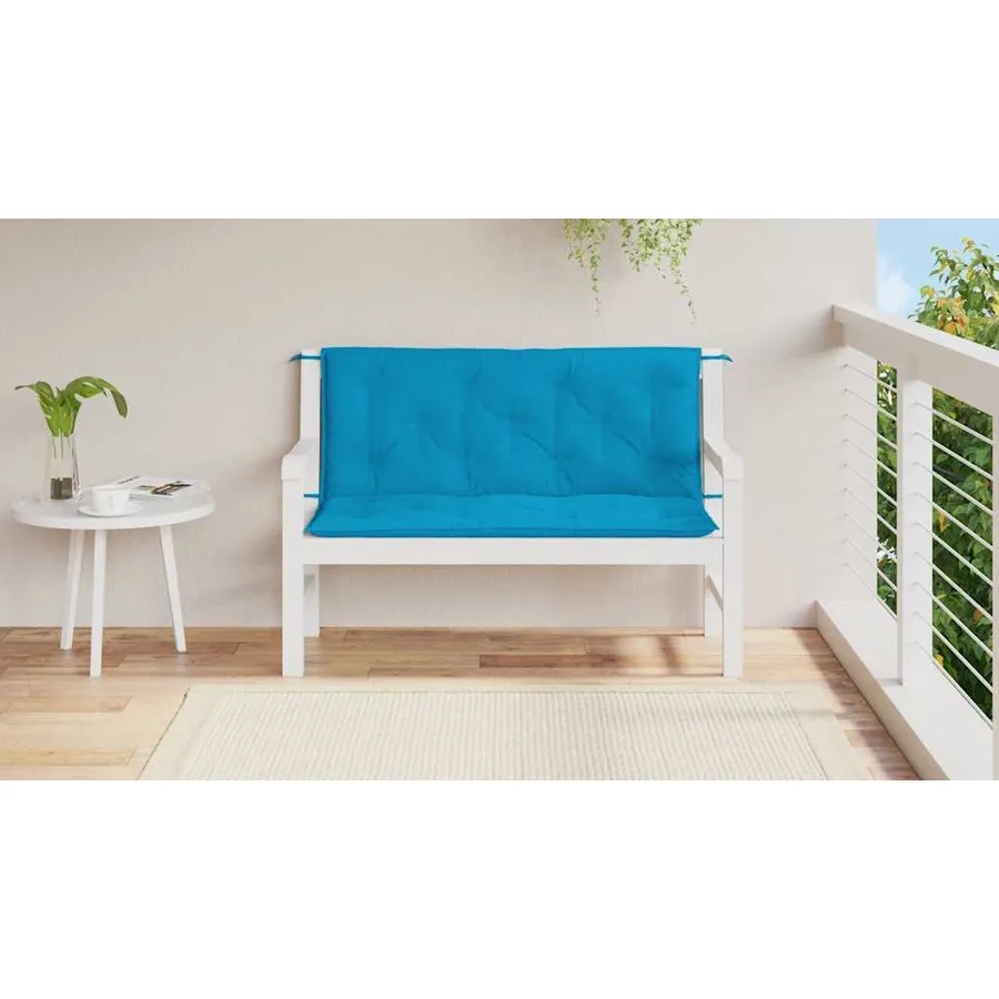 Coussin de banc de jardin bleu clair tissu oxford - 3