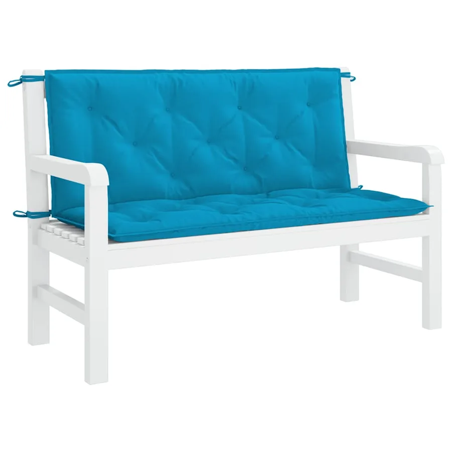 Coussin de banc de jardin bleu clair tissu oxford - 4