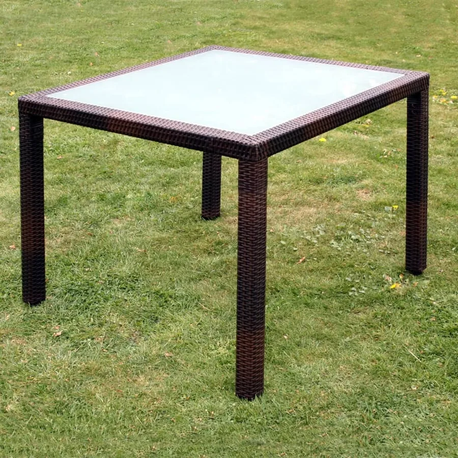 Ensemble à manger d'extérieur 5pcs avec coussins Résine tressée - 4
