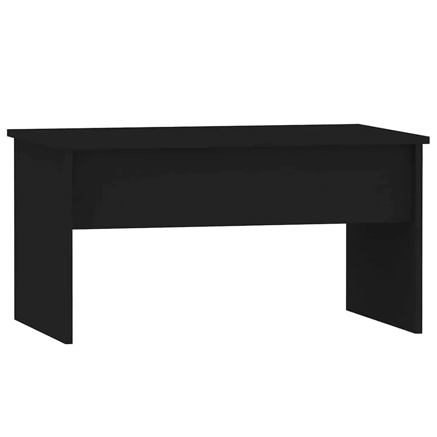 Table basse noir 80x50,5x41,5 cm bois d'ingénierie - 3