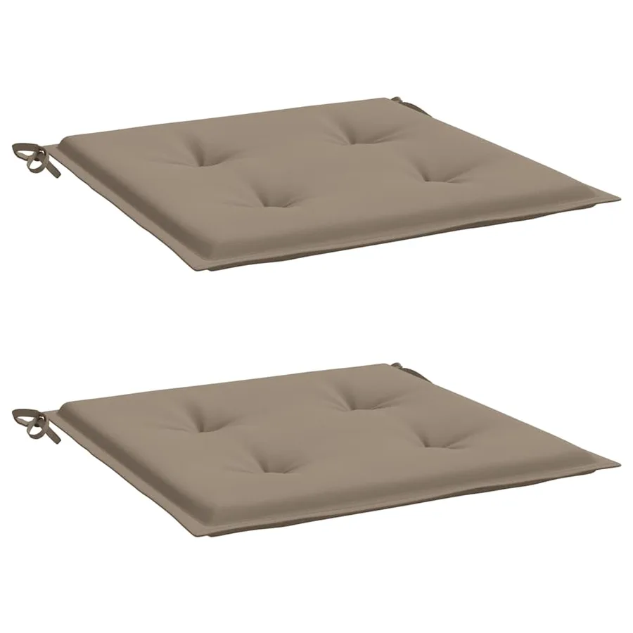 Coussins de chaise jardin lot de 2 taupe 40x40x4cm tissu oxford - 3