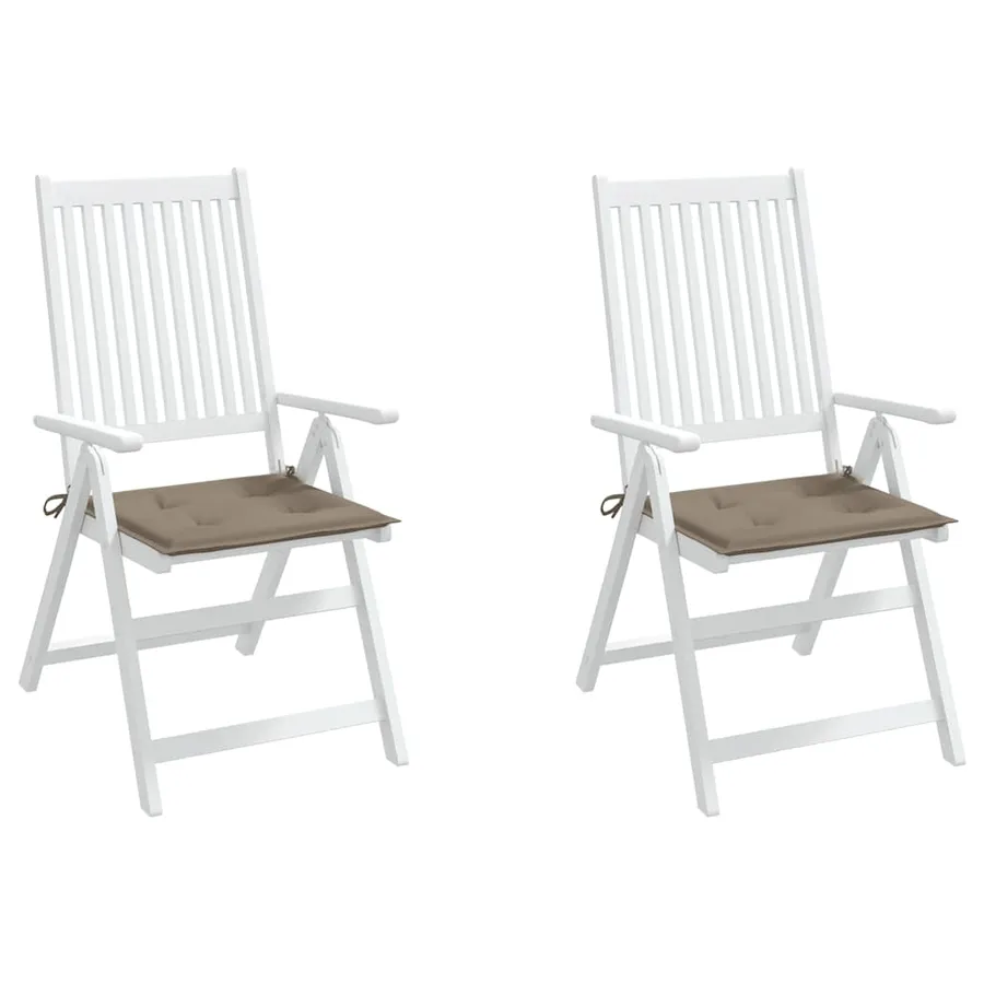 Coussins de chaise jardin lot de 2 taupe 40x40x4cm tissu oxford - 4