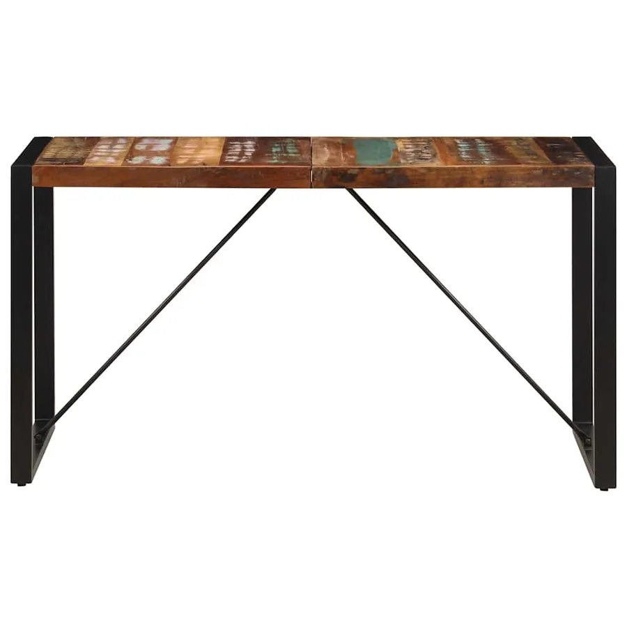 Table à manger 140x70x75 cm Bois de récupération massif - 2