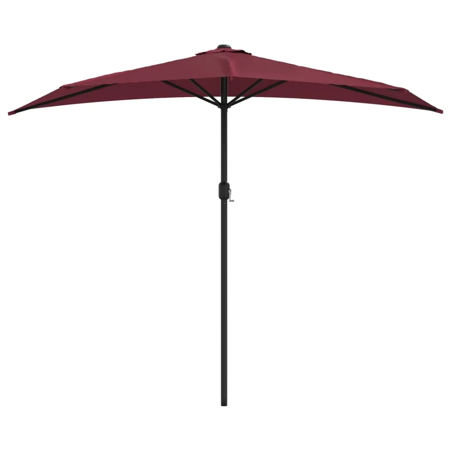 Parasol de balcon mât en aluminium Bordeaux 270x144x222 cm Demi - 3
