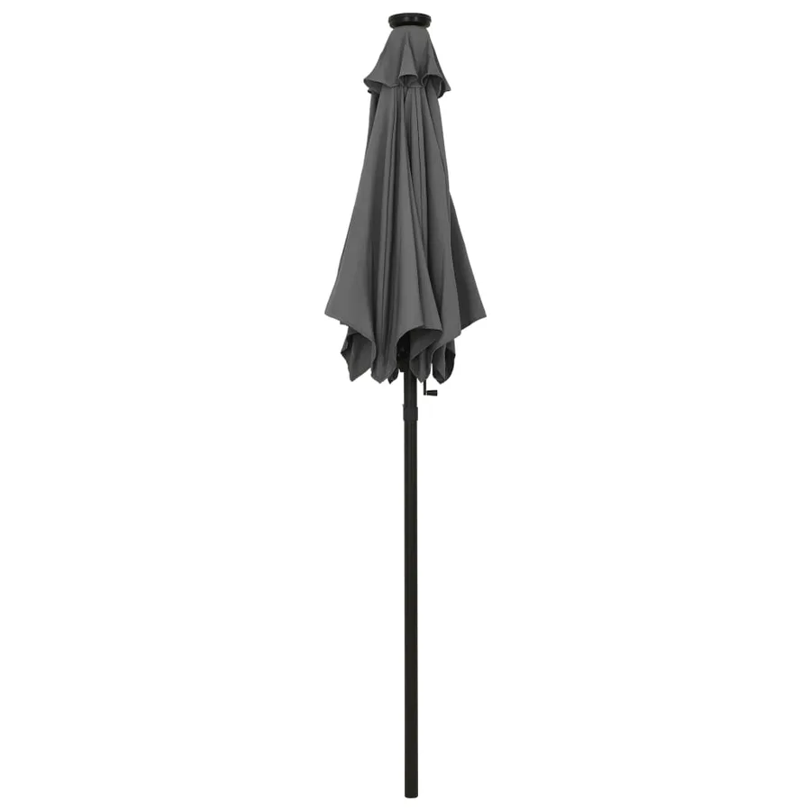 Parasol de jardin avec lumières LED anthracite aluminium - 3