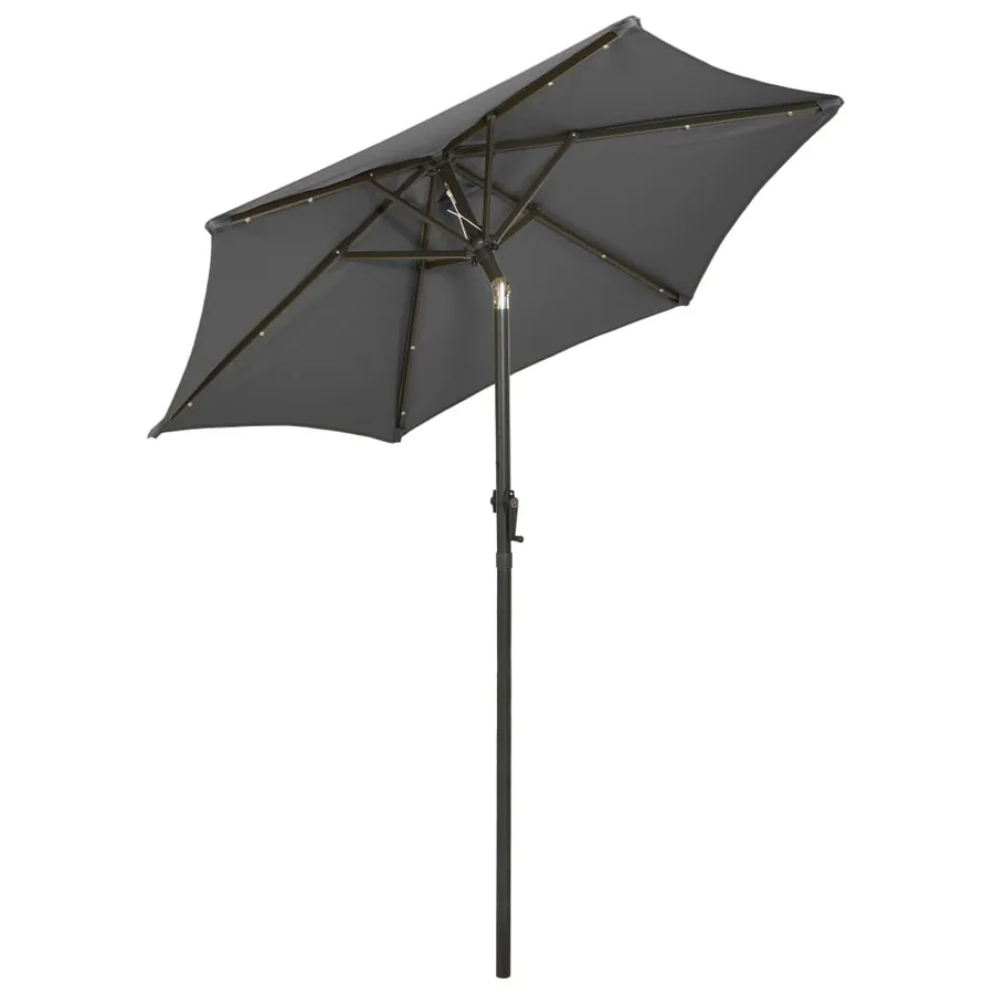 Parasol de jardin avec lumières LED anthracite aluminium - 4