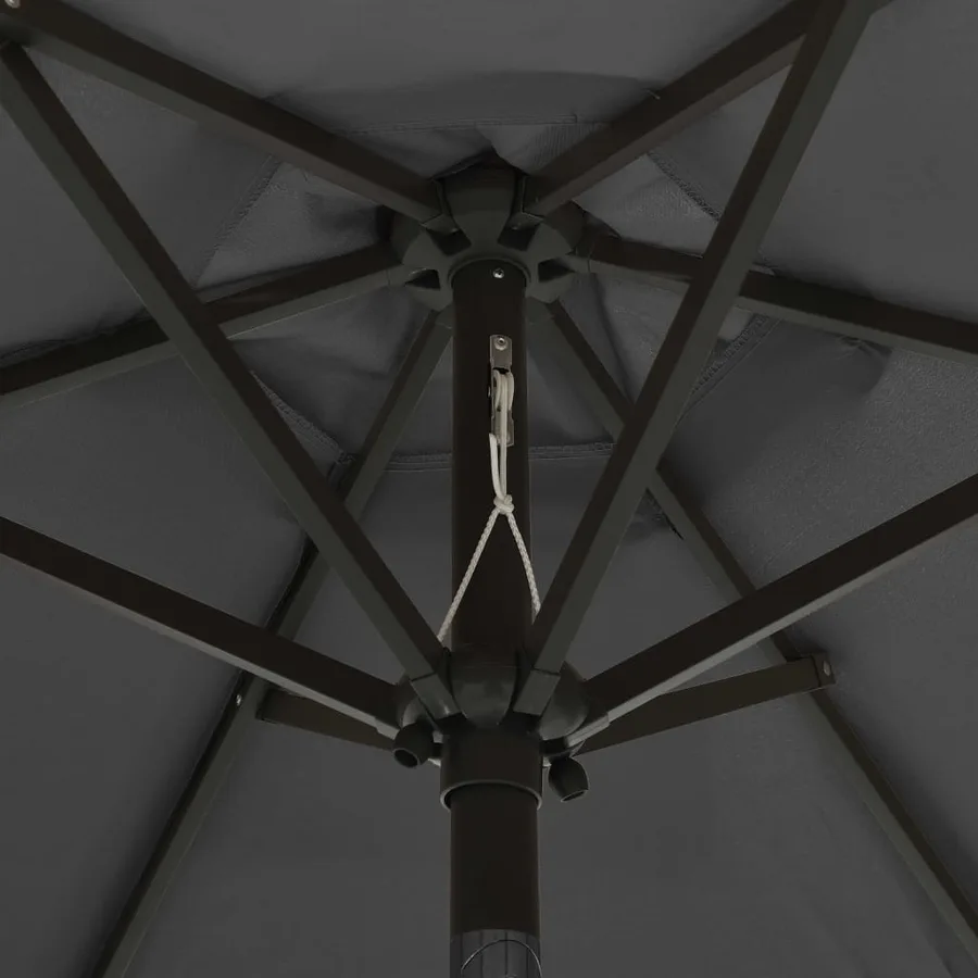 Parasol de jardin avec lumières LED anthracite aluminium - 5