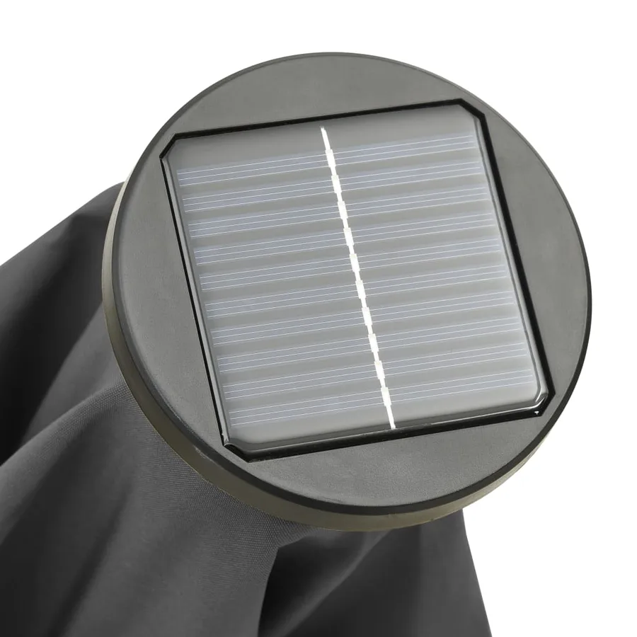 Parasol de jardin avec lumières LED anthracite aluminium - 8