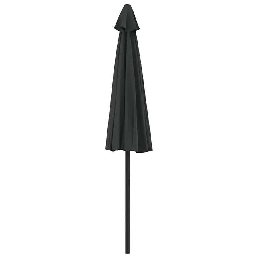Parasol de balcon avec mât en aluminium Noir 270x144x222cm Demi - 5