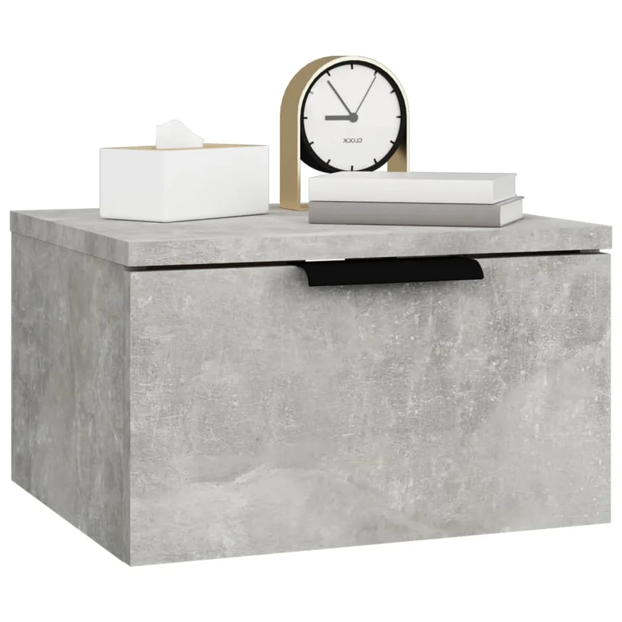 Tables de chevet murales 2 pcs Gris béton 34x30x20 cm - 10