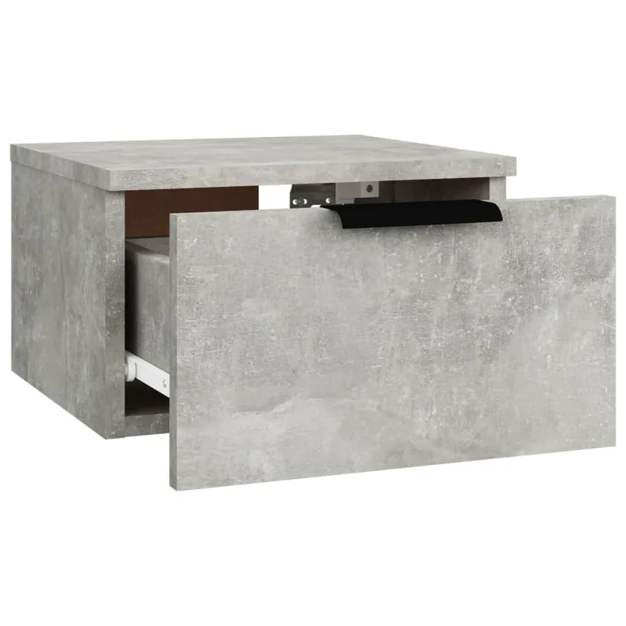 Tables de chevet murales 2 pcs Gris béton 34x30x20 cm - 7