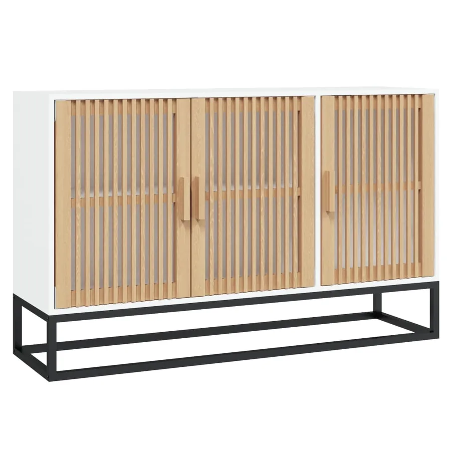 Buffet blanc 105x30x65 cm bois d'ingénierie - 2