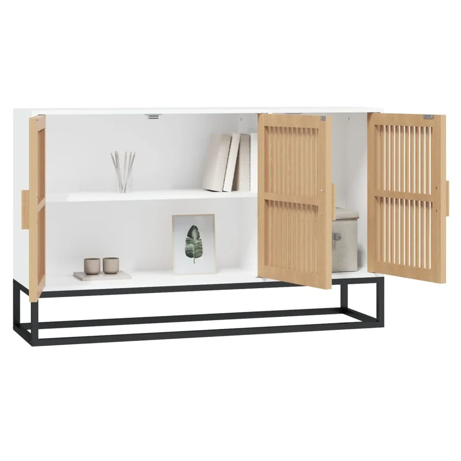 Buffet blanc 105x30x65 cm bois d'ingénierie - 3