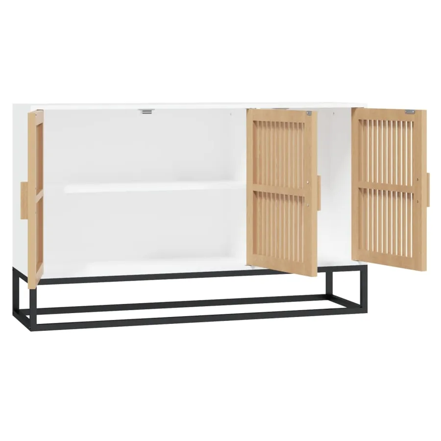 Buffet blanc 105x30x65 cm bois d'ingénierie - 6