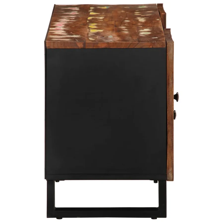 Meuble TV 105x33,5x46 cm bois de récupération et d'ingénierie - 4