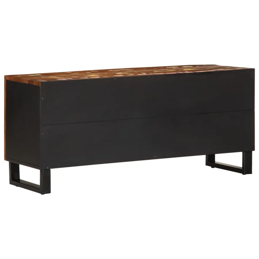 Meuble TV 105x33,5x46 cm bois de récupération et d'ingénierie - 5